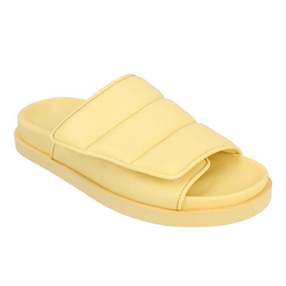 GIA BORGHINI PADDED LEATHER SLIDES